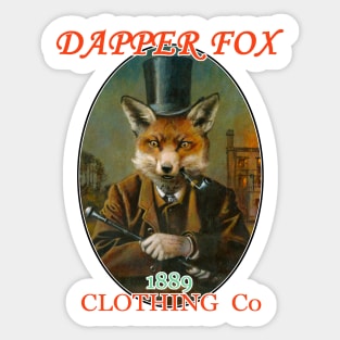 Dapper Fox Clothing Co Sticker